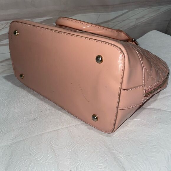 Scarleton Quilted Diamond Stitch Satchel Pink Medium - Picture 7 of 12